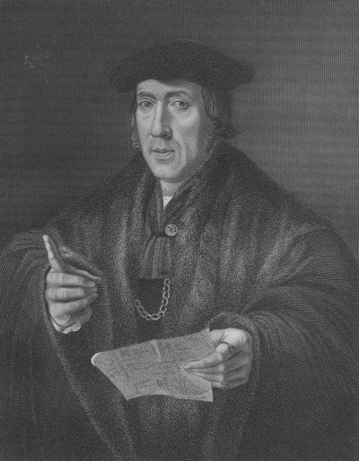 Porträt von Sir John More (c.1451-1530), graviert von W.T.Mote von Jan Cornelisz Vermeyen